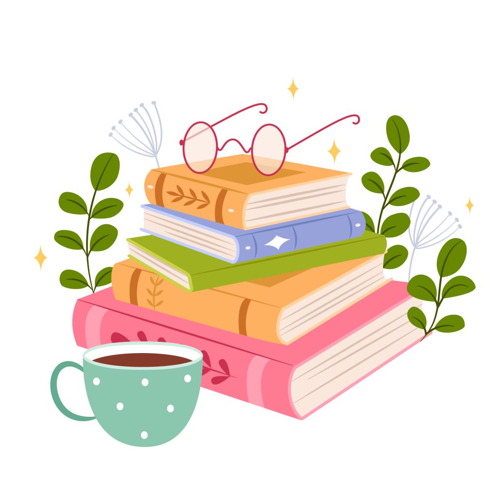 Illustration de livre empilé